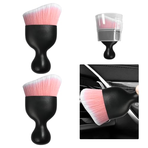 2 PCS Car Detailing Brush (Pink/White / 2 PCS)