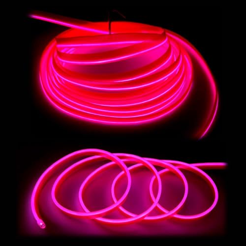 El Wire Pink Interior Car LED Strip Lights (Pink / 3 M)