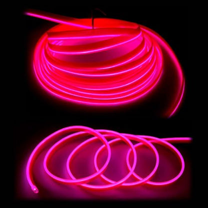 El Wire Pink Interior Car LED Strip Lights (Pink / 3 M)