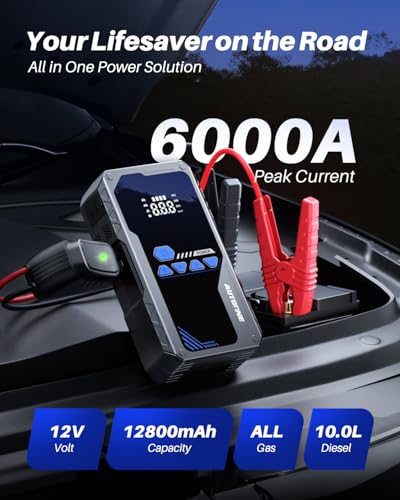 6000A Jump Starter with Air Compressor (With Inflator 6000A)