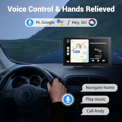 9" Wireless Apple Carplay Screen for Car & Android Auto with Backup Camera (9inches)