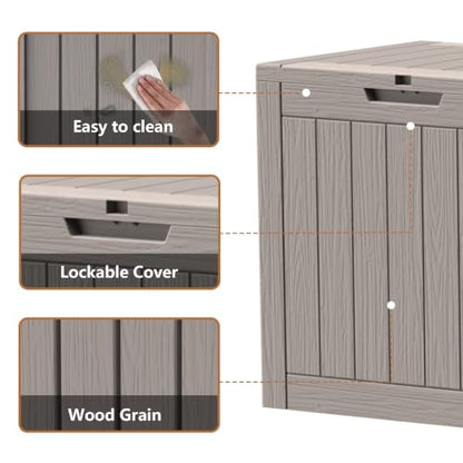 50 Gallon Resin Outdoor Storage Box (Gray / 46 gallons)