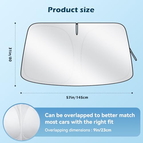 Car Windshield Sun Shade (Universal L (57" × 31"))