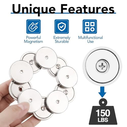 Magnets Neodymium Magnet 150LBS Strong Heavy Duty Rare Earth 6 P (150 lbs)