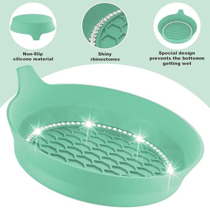 2 PCS Car Cup Coasters (Green*2pcs / With Diamonds)