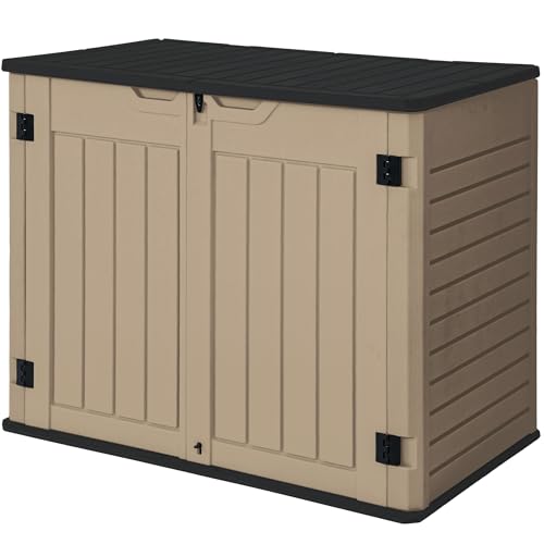 Horizontal Shed with Padlock Latch (Brown)