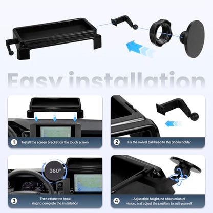 Car Phone Holder for Toyota Tacoma 2024 2025 2026 W (For Toyota Tacoma 2024 2025 8inch Screen)