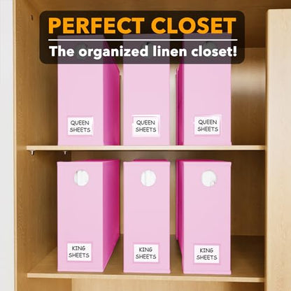 6 Pack Bed Sheet Organizers and Storage (6 Pack / Pink)