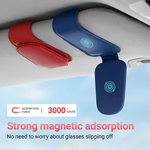 Sunglass Holder for Car Sun Visor Sunglasses Clip Car accessories (Blue)