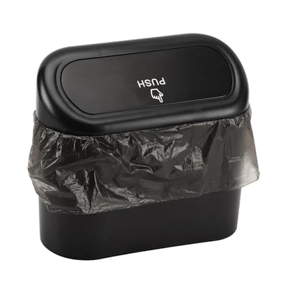 Car Trash Can with Lid (1 Black)
