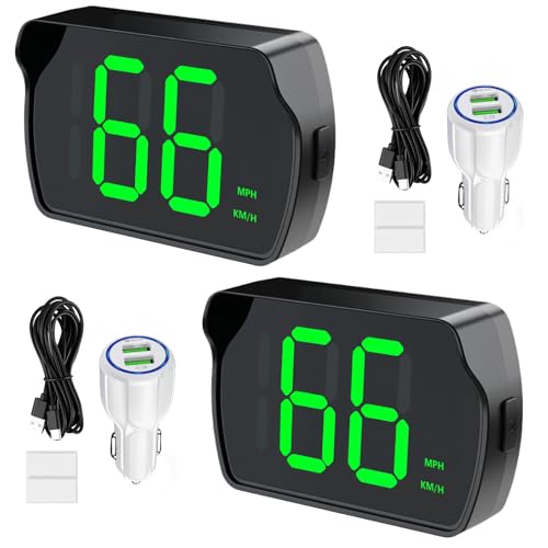 GPS Digital Speedometer for Car MPH (2 Pack Digital Speedometer with Charger)