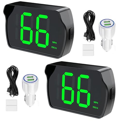 GPS Digital Speedometer for Car MPH (2 Pack Digital Speedometer with Charger)