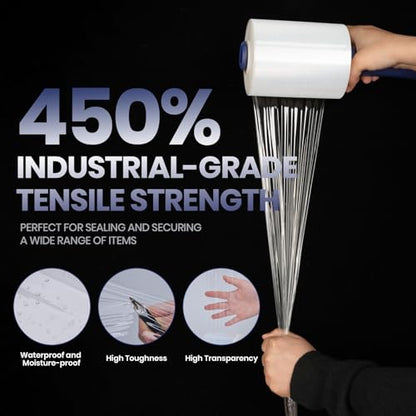 ADHES Mini Hand Stretch Wrap Film (5IN X 1000FT X 1PACK / Regular)