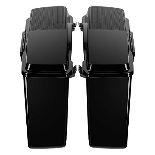 Motorcycle Saddlebags Hard Saddle Bags W (Standard / Standard W/ Black Latches)