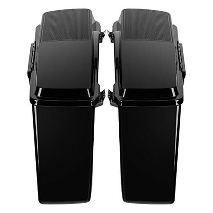 Motorcycle Saddlebags Hard Saddle Bags W (Standard / Standard W/ Black Latches)
