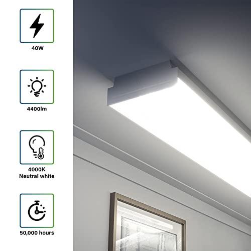 4FT LED Wraparound 40W Shop Lights for Garage (4000K / 40W)