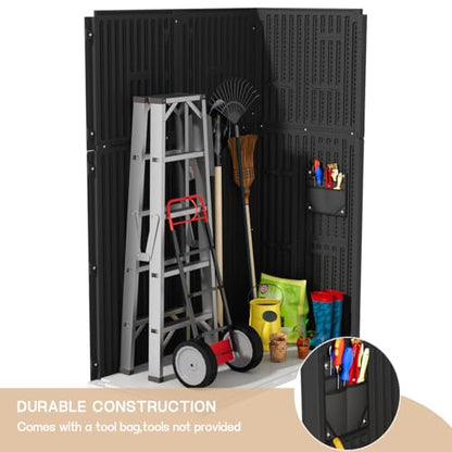 Outdoor Storage Cabinet Waterproof (Black)
