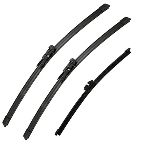 3 Wipers Set 26"+22" Front Windshield Wipers and 11" Rear Wiper Blade for 2011 (W26''+22''+11''(Front & Rear Oem Wipers)-Pinch Tab)