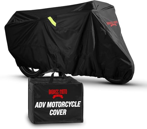 Waterproof Outdoor Motorcycle Cover for Adventure Bikes (Badass Black / [ADV] 99"L x 41"W x 63"H)