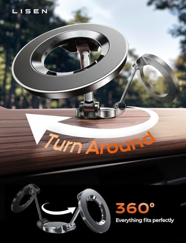 for MagSafe Car Mount for iPhone 18 Pro Max [24 Strong Magnets] Classic Magnetic Phone Holder for Car Dashboard Magnet Phone Mount Car Cell Phone Holder for iPhone 18 Pro Max 17 16 15 14 13 12 (Black)