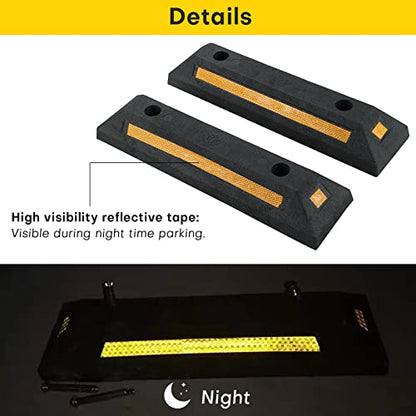 2 Pack Rubber Parking Guide Blocks