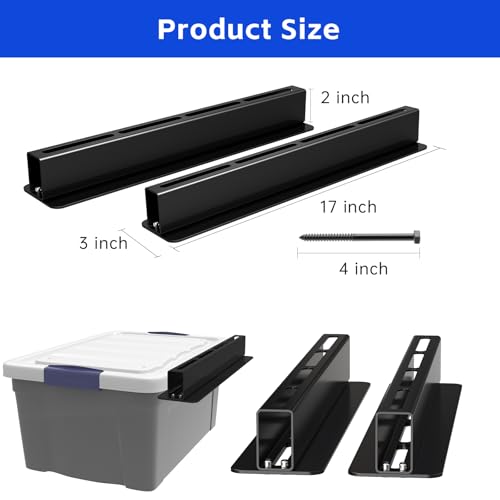 6 Pack Overhead Storage Bin Rack Heavy Duty Rack Ceiling Garage Storage (5 Bins)