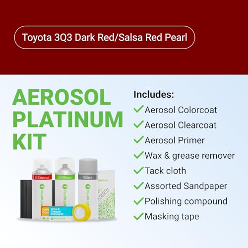 Car Paint Touch Up Spray Kit (Aerosol Spray - Platinum Kit / Red)