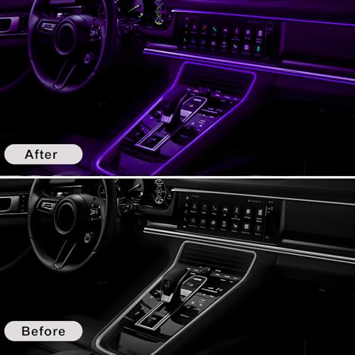 EL Wire Interior Car LED Strip Lights (Purple)