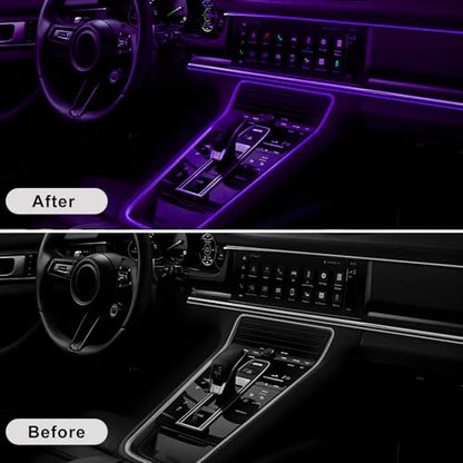 EL Wire Interior Car LED Strip Lights (Purple)
