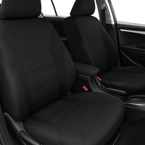 Polyester Full Car Seat Cover Set with Sponge Padding (Black)