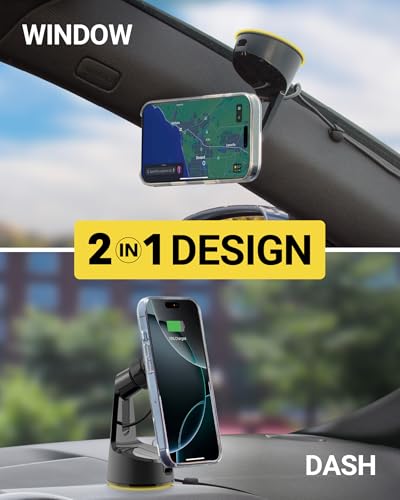 MPQMWD Charge Pro Qi2 MagSafe Charger Car Mount (Window / Dash Suction / Teardrop)