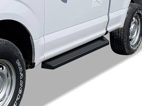 iRunning Boards OE Style Black for F150 F250 F350 Regular Cab (Aluminum Black / Running Board Style)