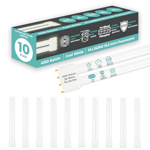 PLL36 841 36W 16.5" Twin Tube Compact Fluorescent Light Bulb 4 (4100k / 10 Count (Pack of 1))