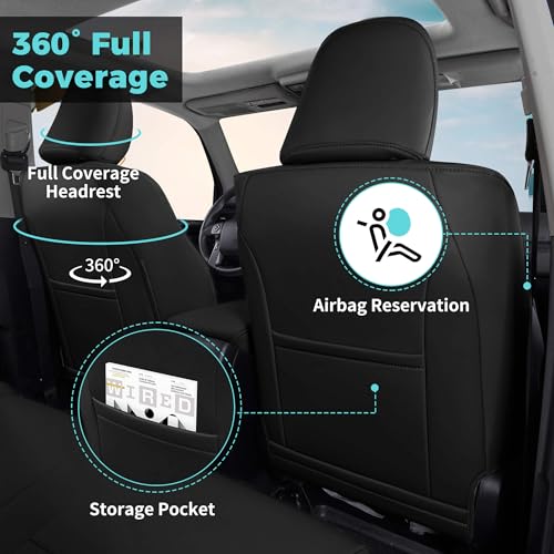 Seat Covers for Toyota 4Runner 2011 (2011-2024 3-ROW,7 seats MODEL ONLY / BLACK)