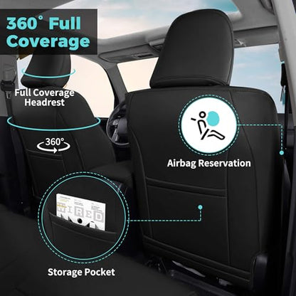 Seat Covers for Toyota 4Runner 2011 (2011-2024 3-ROW,7 seats MODEL ONLY / BLACK)