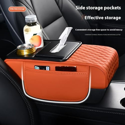 Center Console Cover Organizer (Water Ripple / Beige)