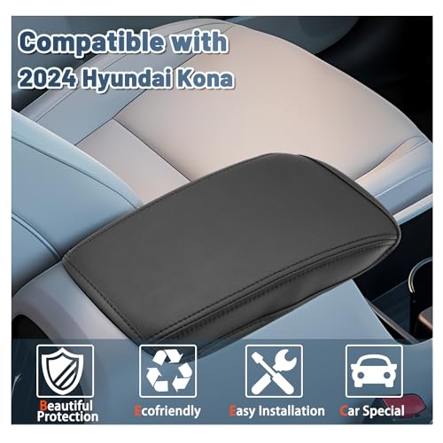 2024 2025 2026 Kona Armrest Cover for 2026 Hyundai Kona Accessories Center Console Cover 2024 Kona Armrest Cover Protector Compatible with 2024 2025 2026 Hyundai Kona SE (2024+ Hyundai Kona)