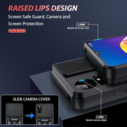 for TCL 50 LE Phone Case 4G (TCL 50 LE 4G（6.6"） / Black)