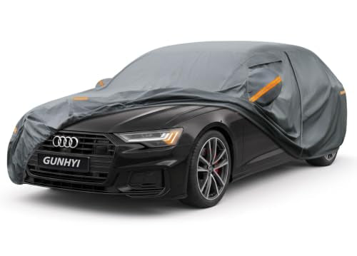 16 Layers Station Wagon Car Cover Waterproof All Weather Heavy Duty (3 Hatchback Car Cover / 3 Fit Station Wagon Length 189-196 inch)