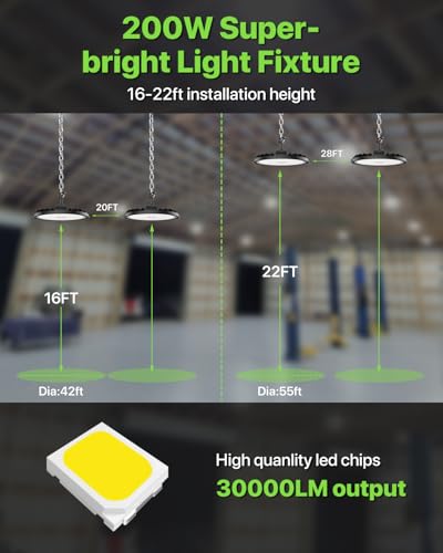UFO LED High Bay Lights 200W 30 (200W 6pack)
