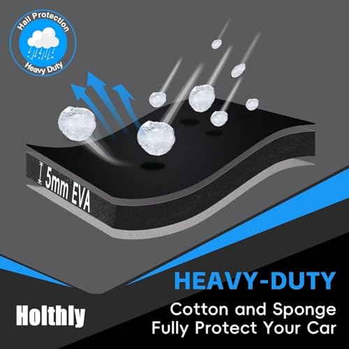 Hail Protector Car Cover (Black Blue / B3-Length 194 inch to 208 inch)
