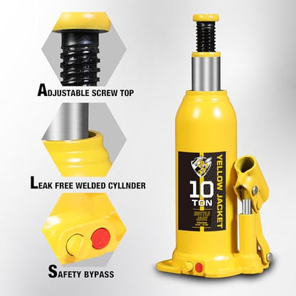 10 Ton Muti Directional Welded Bottle Jack (yellow / 10 ton muti-directional)