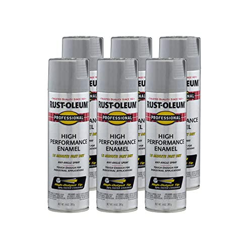 7515838 6PK Professional High Performance Enamel Spray Paint (Aluminum / 14 Ounce (Pack of 6))