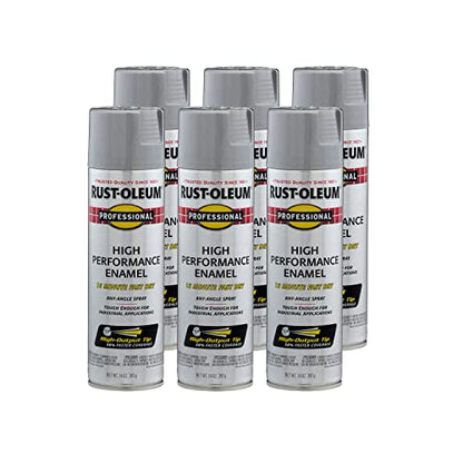 7515838 6PK Professional High Performance Enamel Spray Paint (Aluminum / 14 Ounce (Pack of 6))