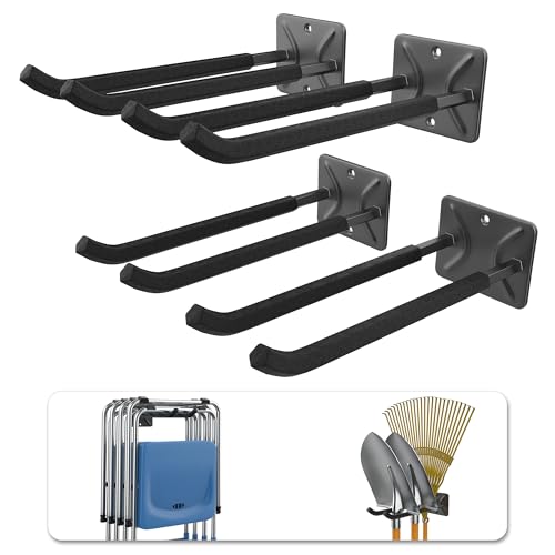 Wall Mount Garage Hooks (Pack of 4)