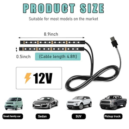 Car LED Strip Light (USB / Green)