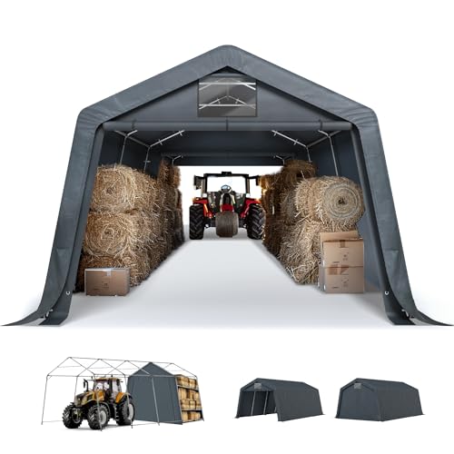 Carport Storage Shed 13x22 Portable Heavy Duty Shelter (13X22FT)