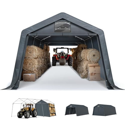 Carport Storage Shed 13x22 Portable Heavy Duty Shelter (13X22FT)