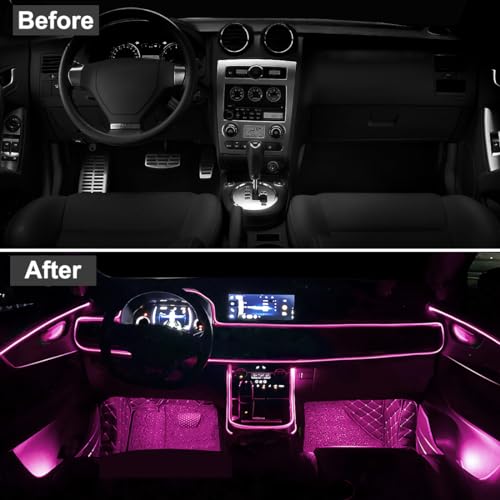 EL Wire Interior Car LED Lights (Pink / 5M/16.5FT)