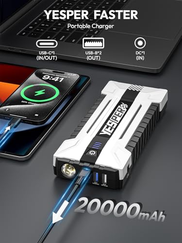 Battery Jump Starter Portable (White)